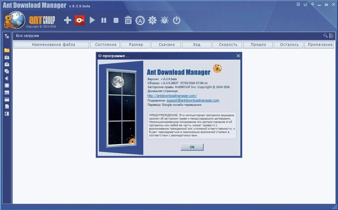 Aktivatsiya Ant Download Manager 0.3.9 Beta.webp