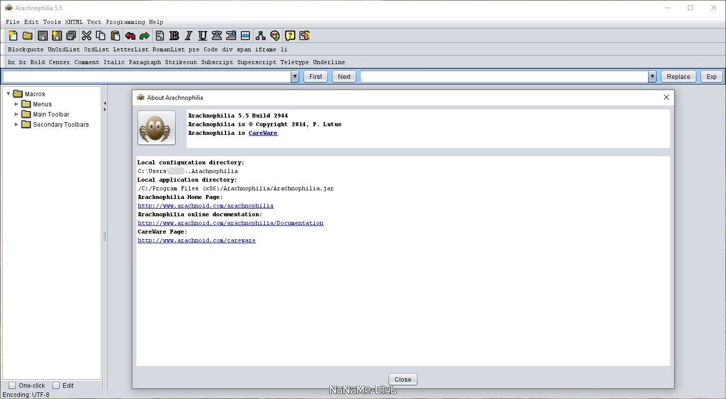Aktivatsiya Arachnophilia 5.5 Build 2944.webp