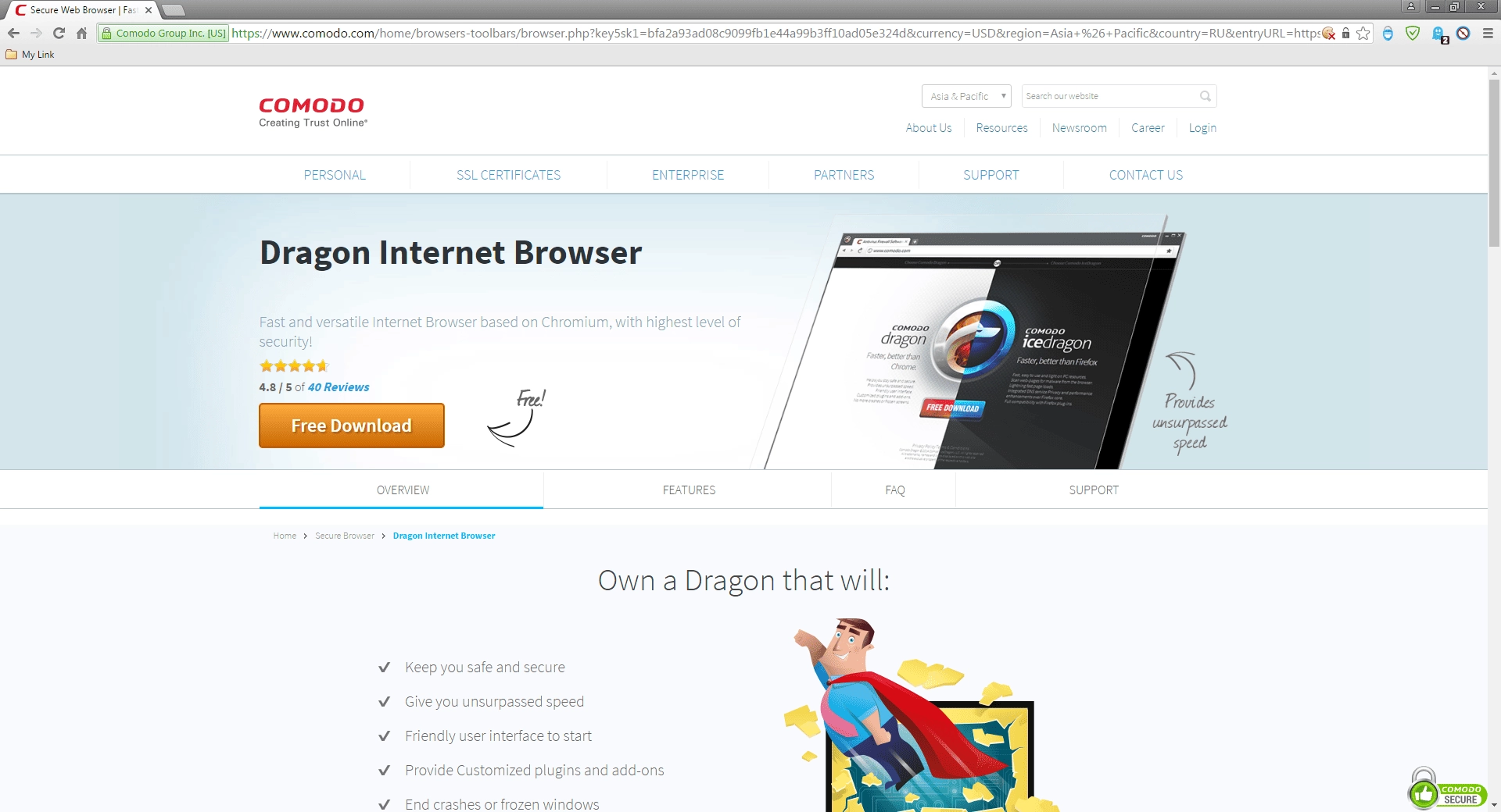 Aktivatsiya Comodo Dragon 50.14.22.465 Portable.webp