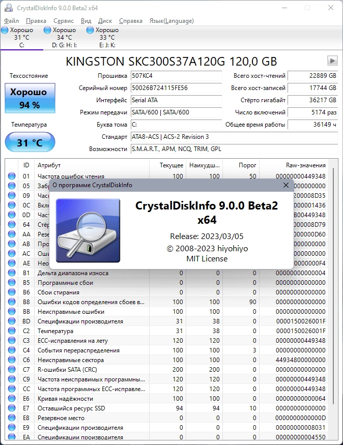 Aktivatsiya Crystaldiskinfo 9.0.0 Beta5 Portable.webp