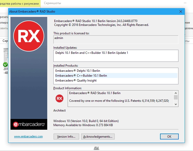 Aktivatsiya Embarcadero Rad Studio 10.1 Berlin Update 1 Architect 24.0.24468.8770.webp