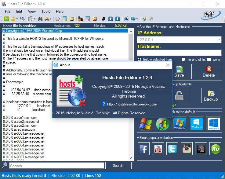 Aktivatsiya Hosts File Editor 1.2.4 Portable.webp