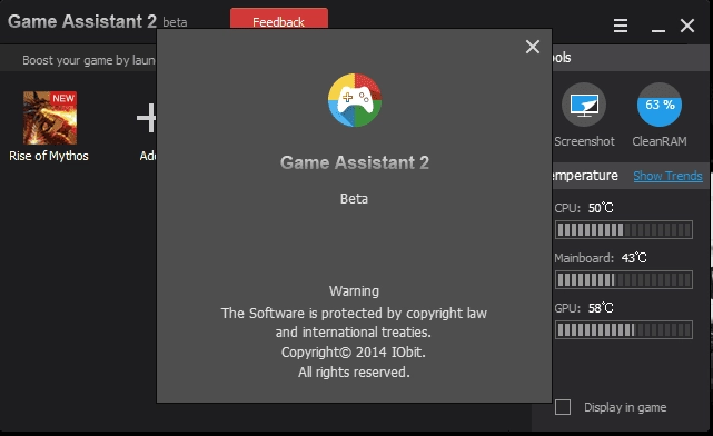 Aktivatsiya Iobit Game Assistant 2 Beta 2.0.webp