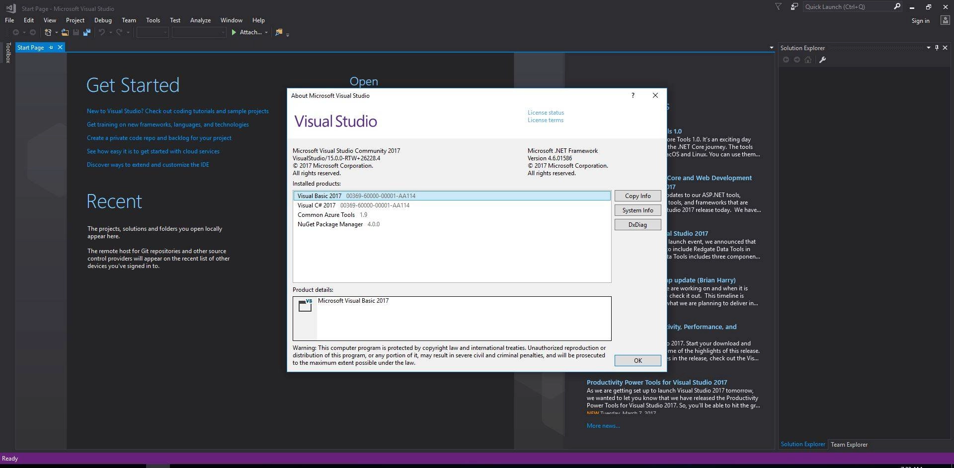 Aktivatsiya Microsoft Visual Studio Community Rtm 15.0.26228.4.webp