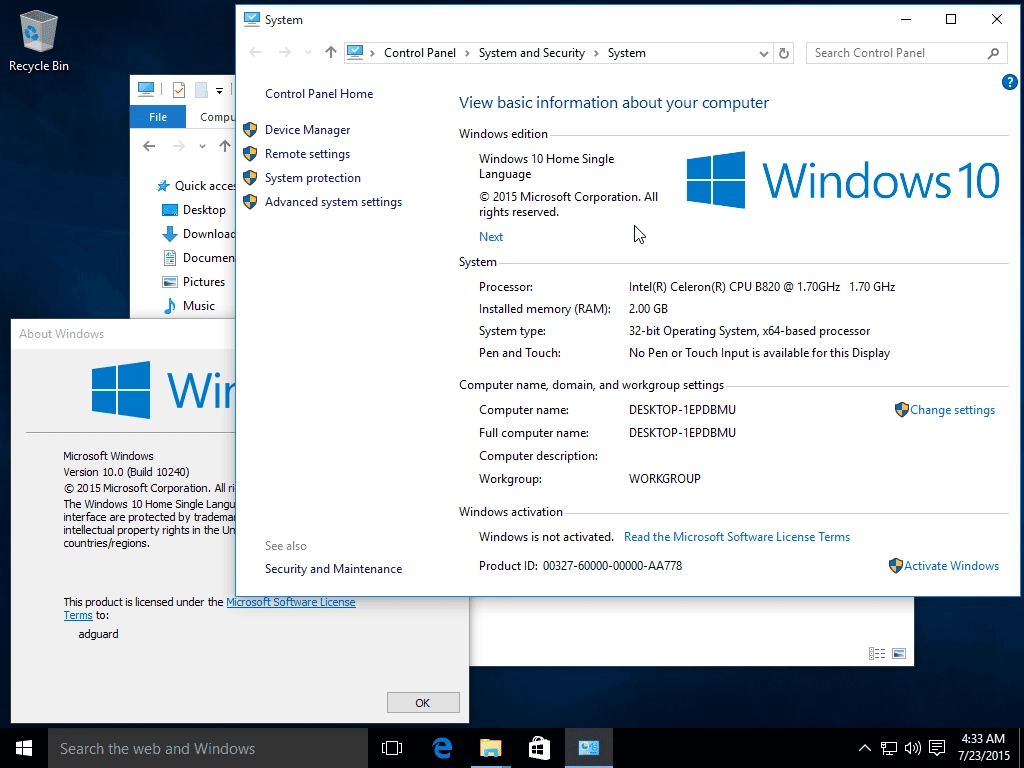 Aktivatsiya Microsoft Windows 10 Home Single Language 10.0.10240 Rtm Wzt.webp