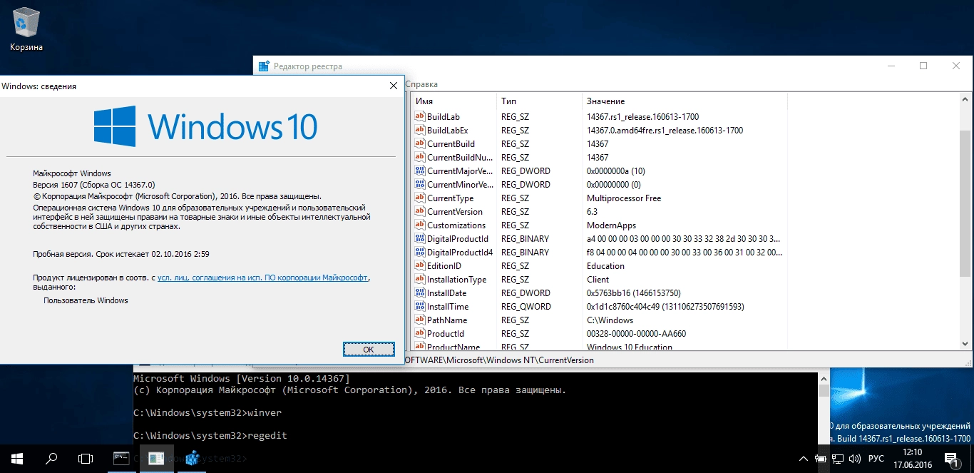 Aktivatsiya Microsoft Windows 10 Insider Preview Version 1607 Build 10.0.14367.webp