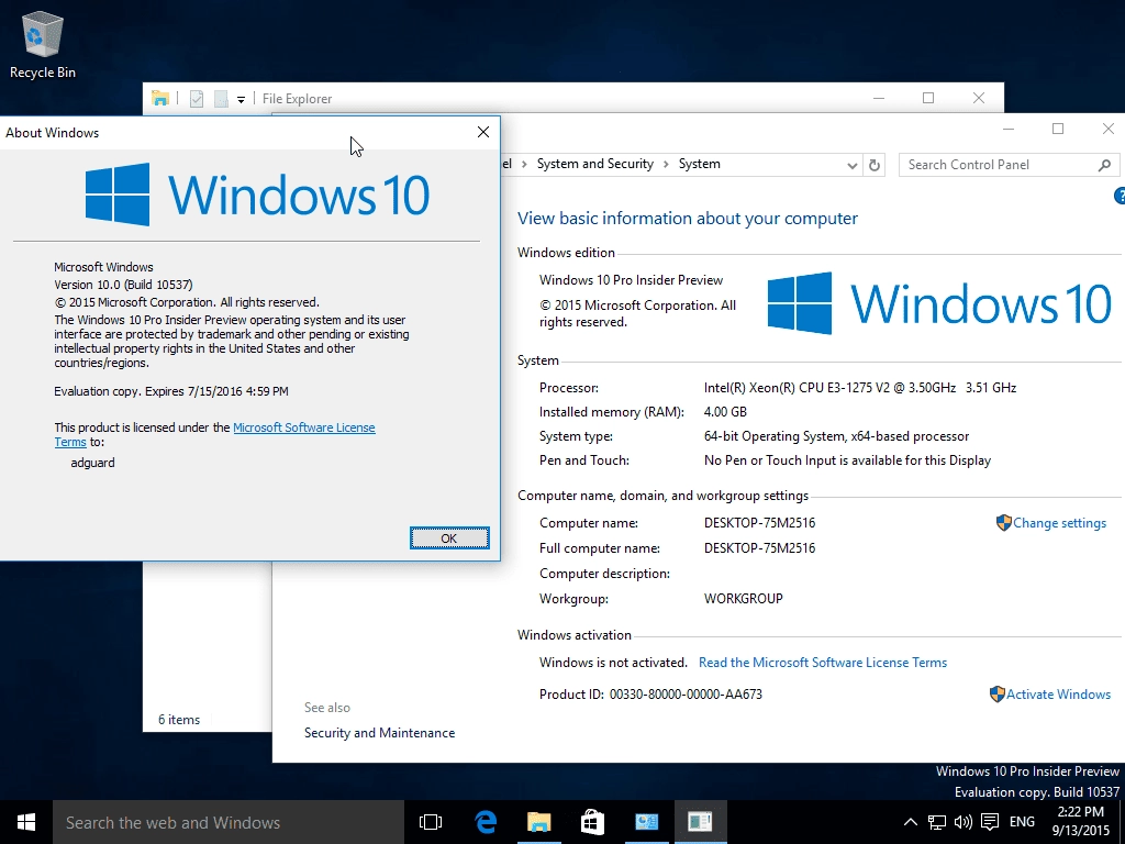 Aktivatsiya Microsoft Windows 10 Pro Home Insider Preview 10.0.10537 Wzt.webp