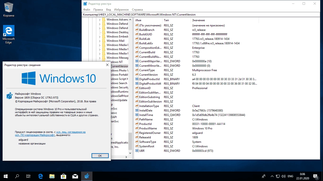 Aktivatsiya Microsoft Windows 10.0.17763.973 Version 1809 Originalnye Obrazy Ot Microsoft Msdn.webp