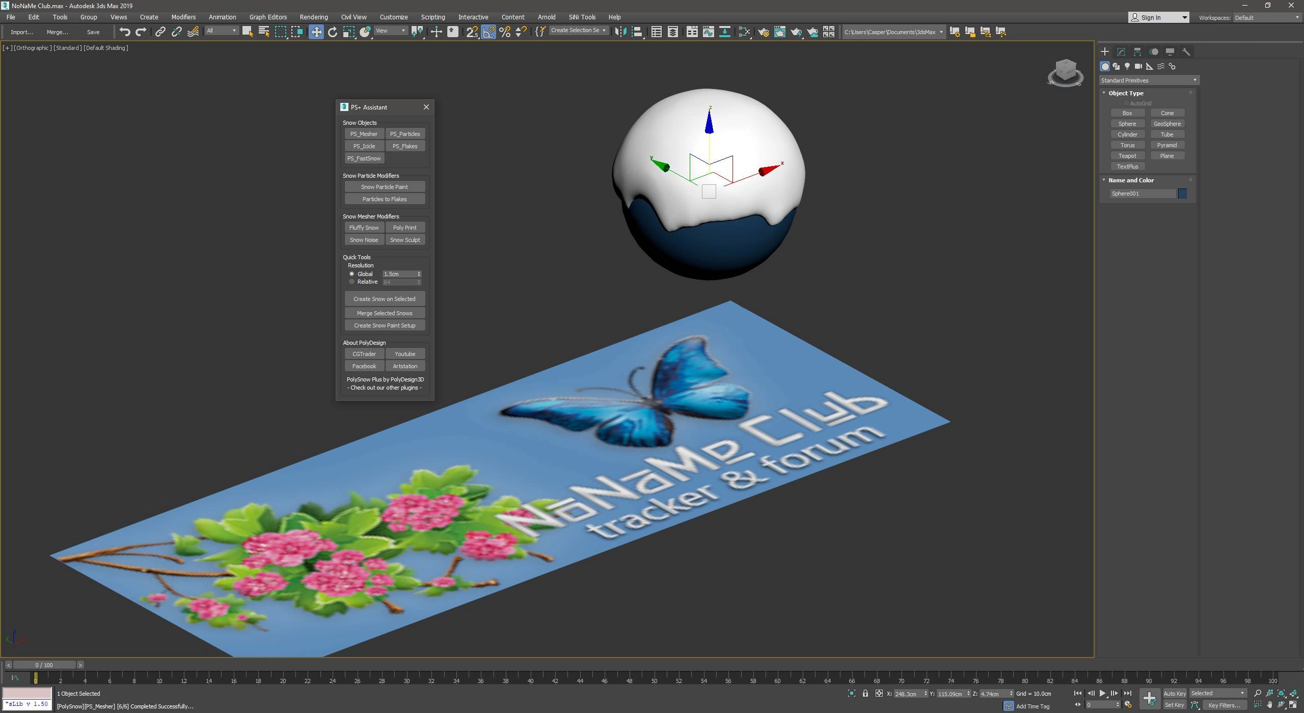 Aktivatsiya Polydesign3d Polysnow Plus 1.01 For 3ds Max 2016 2022.webp