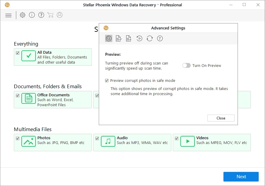 Aktivatsiya Stellar Phoenix Windows Data Recovery Pro 9.0.0.0.webp