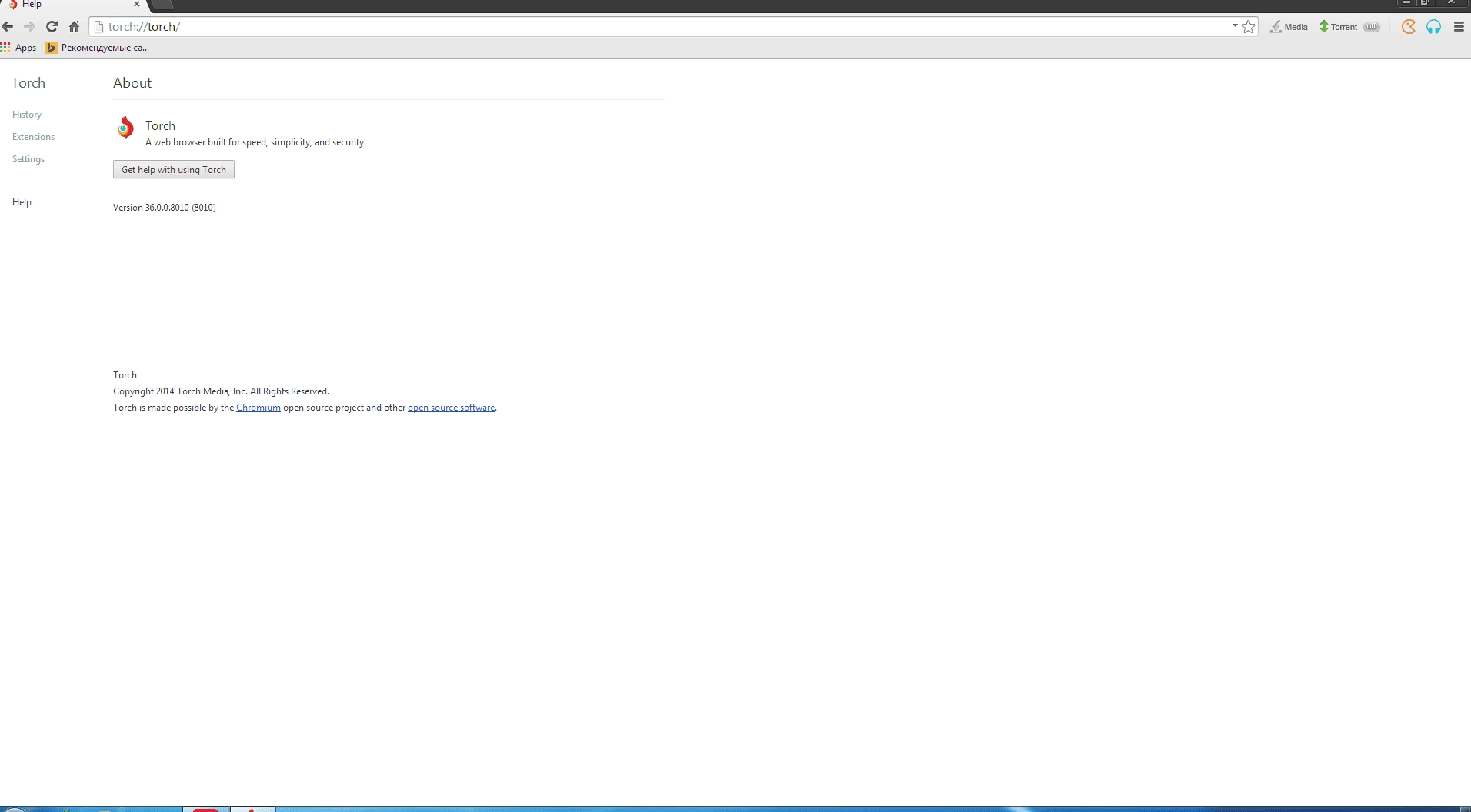 Aktivatsiya Torch Browser 36.0.0.8010.webp