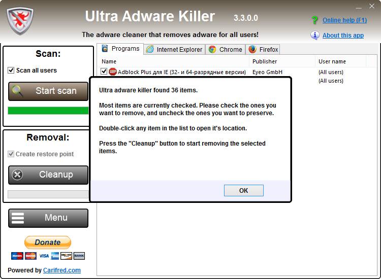 Aktivatsiya Ultra Adware Killer 3.3.0.0.jpg