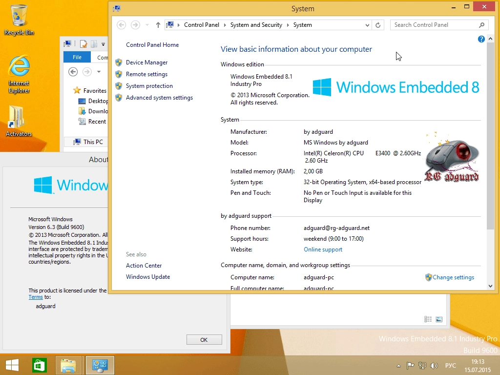 Aktivatsiya Windows Embedded 8.1 With Update Aio 12in2 Adguard V15.07.15.webp