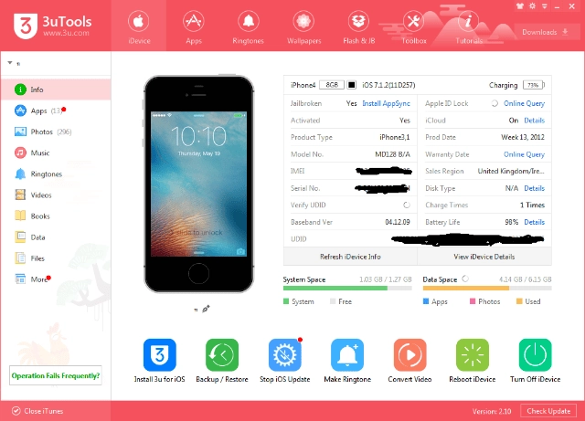 Активация 3uTools 3.23
