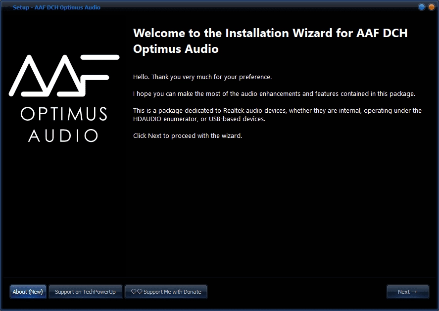 Активация AAF DCH Optimus Audio 10.11.2353.9492 Realtek Mod by AlanFinotty