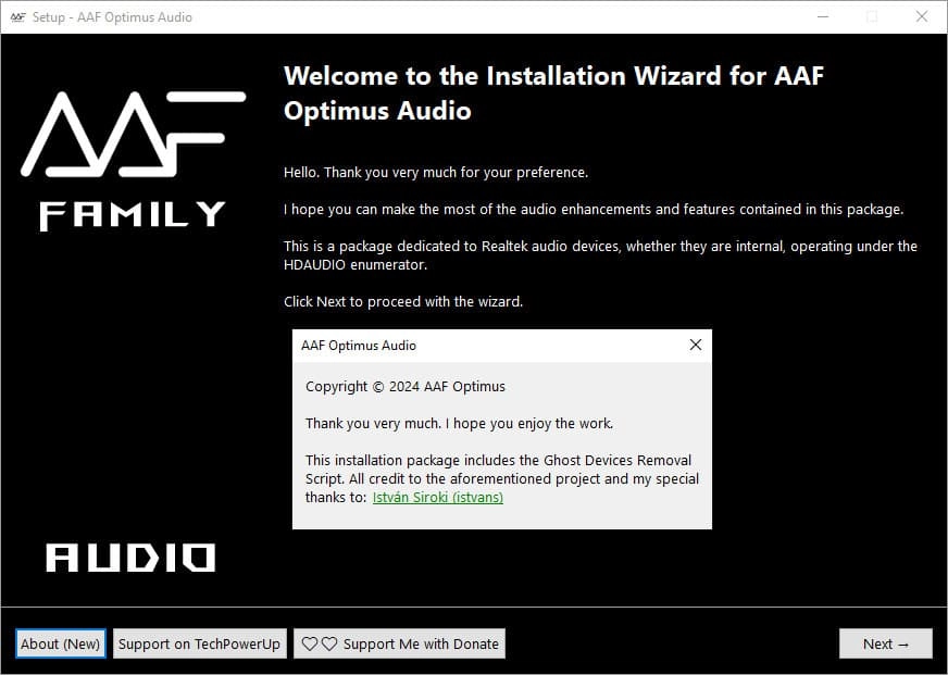 Активация AAF Optimus DCH Audio Driver Realtek 6.0.9749.1 Mod by AlanFinotty