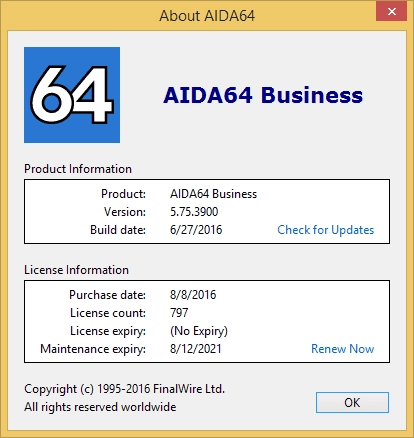 Активация AIDA64 Extreme / Engineer / Business / Network Audit 5.75.3900 Final Repack by Litoy