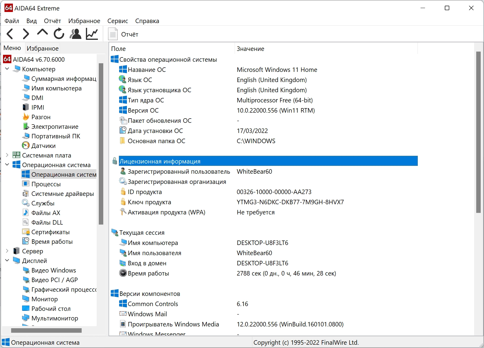 Активация AIDA64 Extreme / Engineer / Business / Network Audit 7.65.7400 + Portable