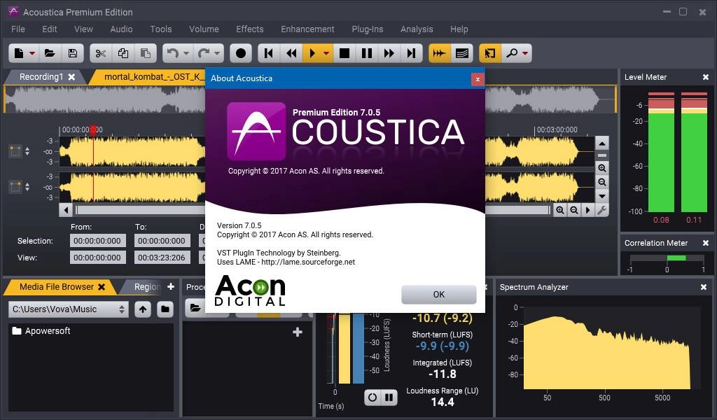 Активация Acoustica Premium Edition 7.0.56 RePack by вовава