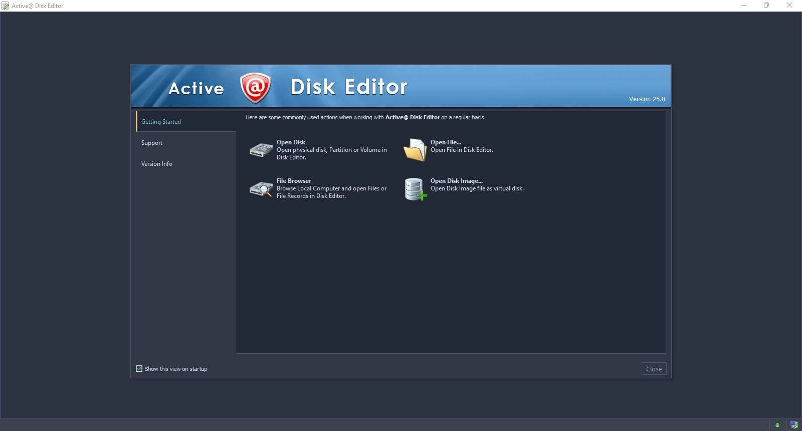 Активация Active@ Disk Editor 25.0.7