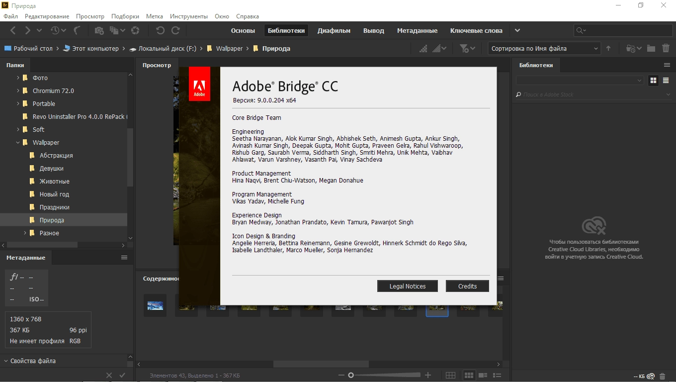Активация Adobe Bridge 9.1.0.338 RePack by KpoJIuK