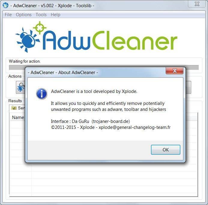 Активация AdwCleaner 5.002 Portable