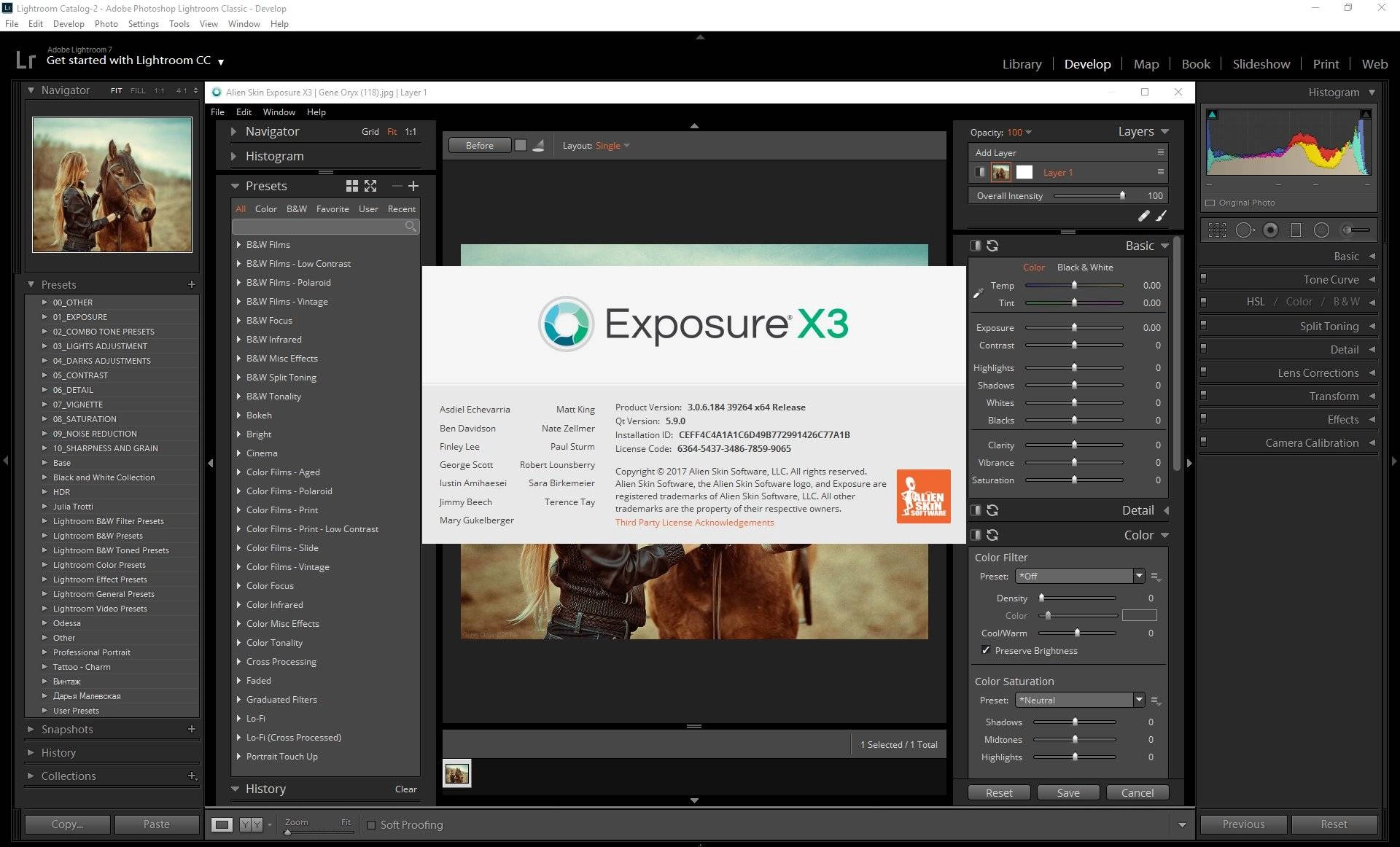 Активация Alien Skin Exposure X3 Bundle 3.0.6.184 Revision 39264