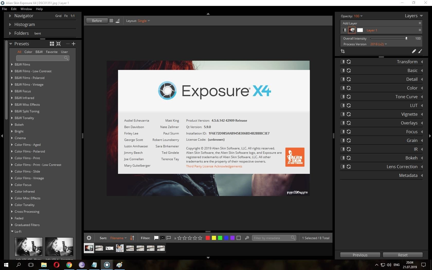 Активация Alien Skin Exposure X4 Bundle v4.5.6.142 42909 x64