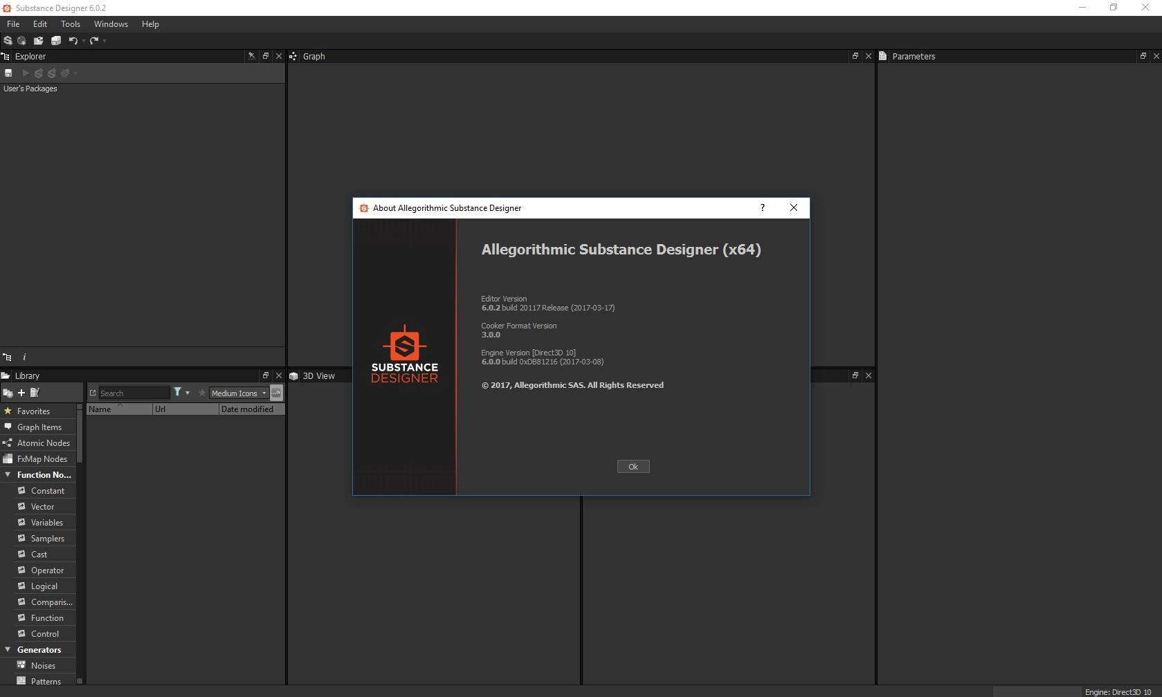 Активация Allegorithmic Substance Designer 6.0.2 build 20117