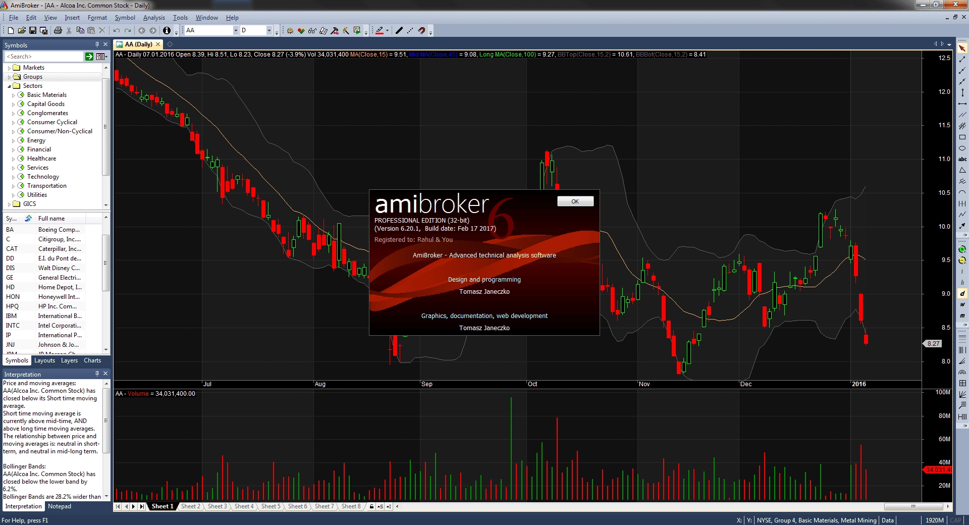 Активация AmiBroker 6.20.1 Professional Edition