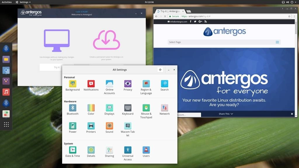 Активация Antergos 17.6