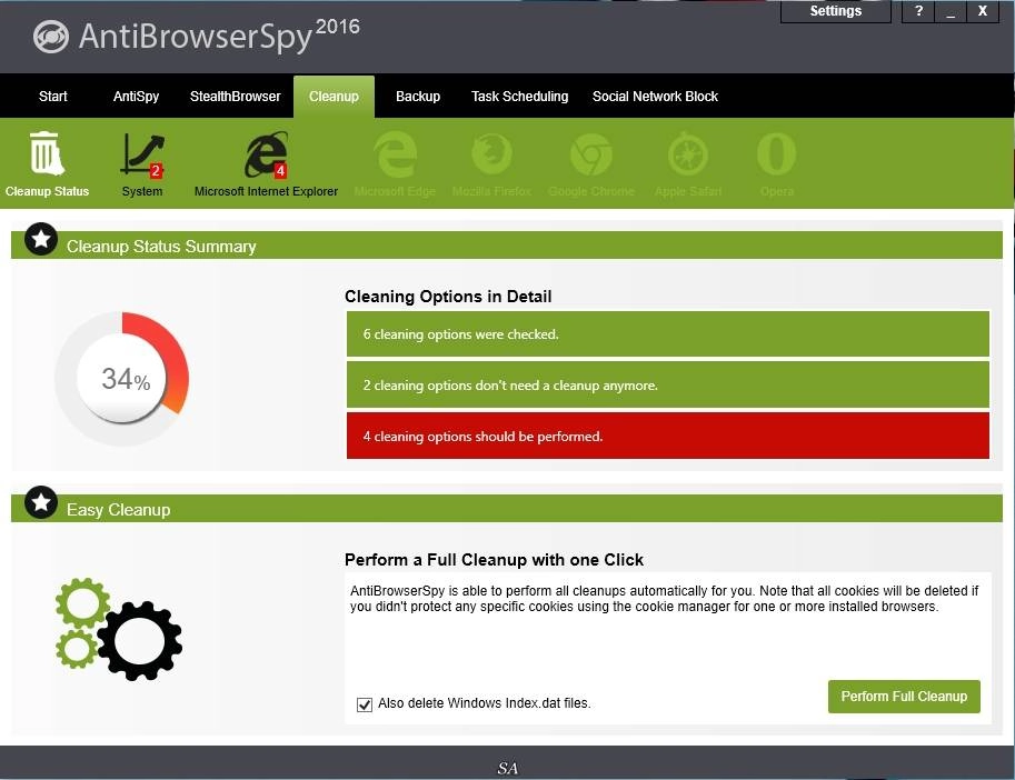 Активация AntiBrowserSpy Build 173 Retail