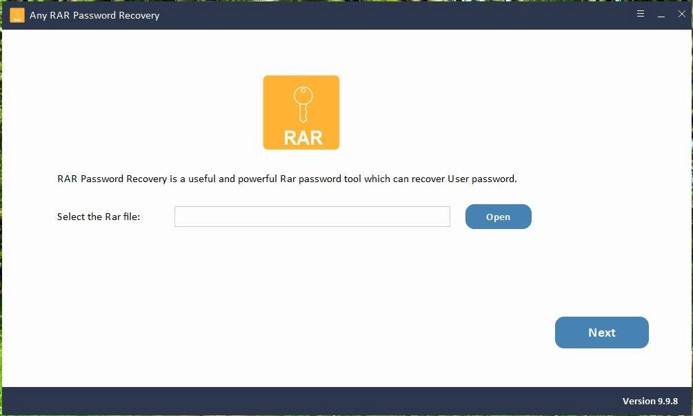 Активация Any RAR Password Recovery 9.9.8
