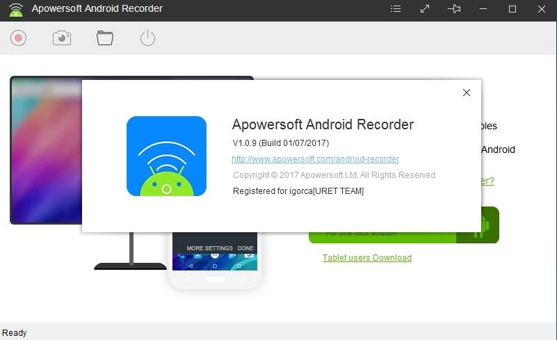 Активация Apowersoft Android Recorder 1.0.9 RePack by tolyan76