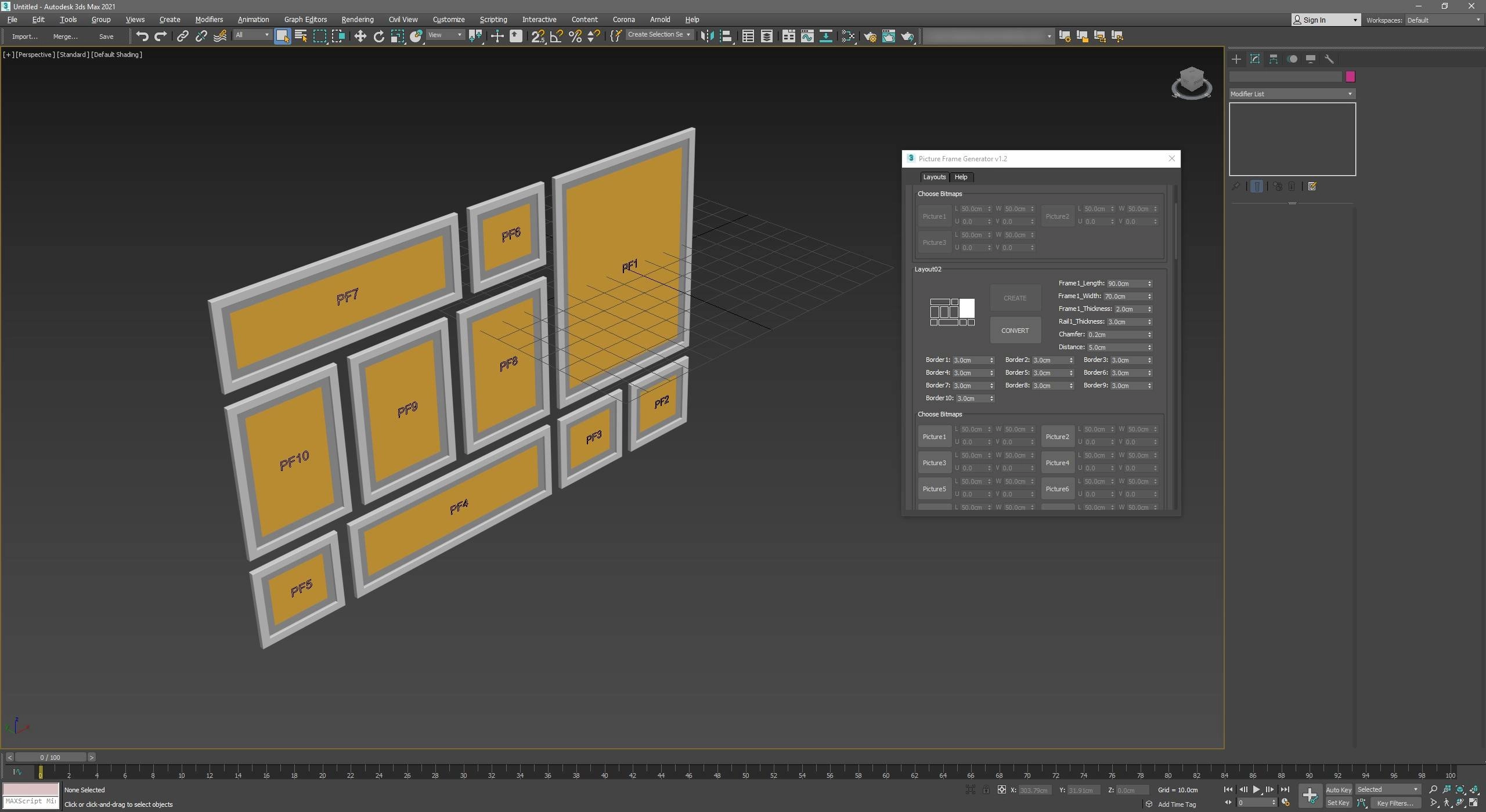 Активация ArchvizTools - Picture Frame Generator 1.2