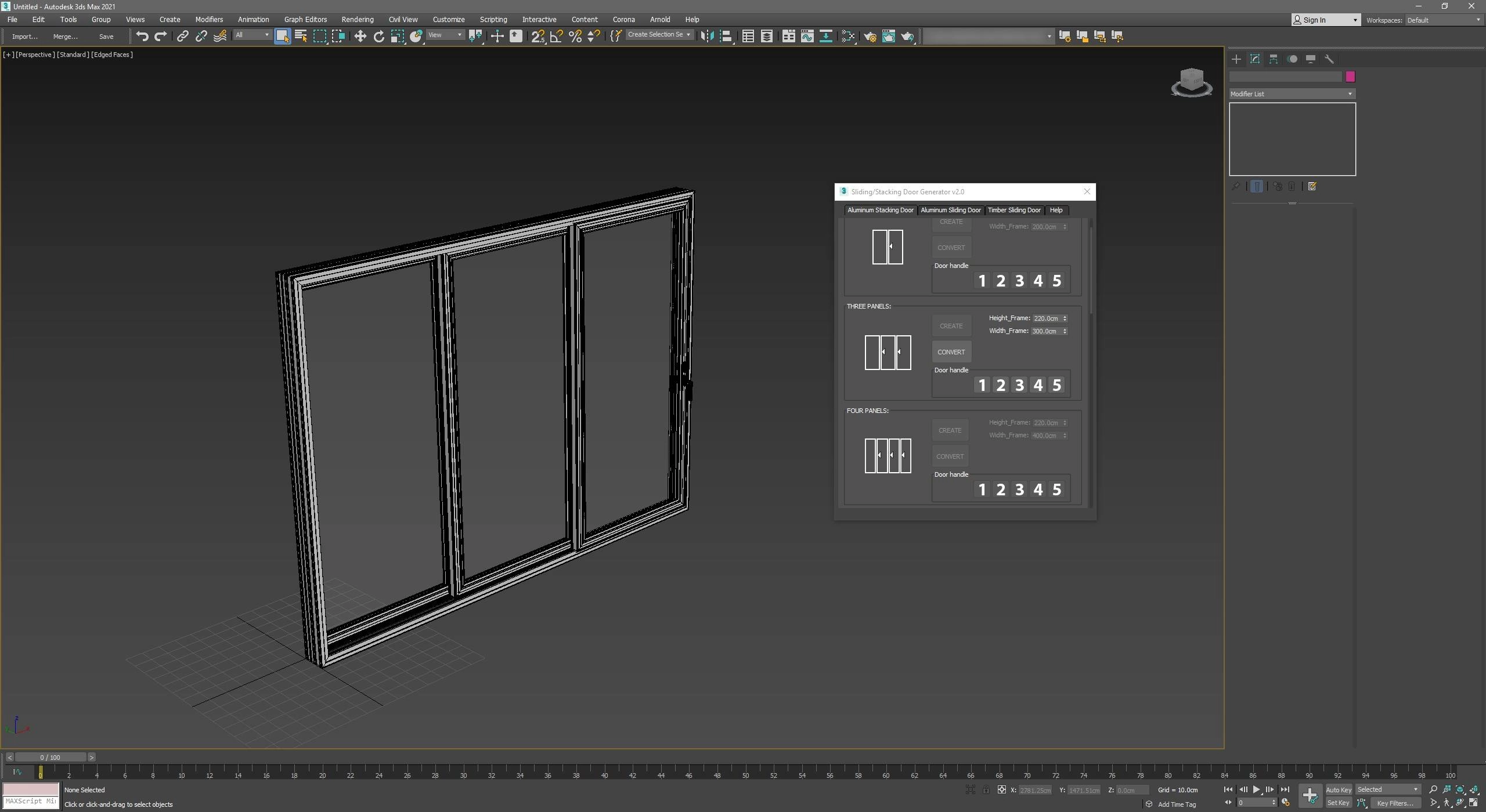 Активация ArchvizTools - Sliding & Stacking Door Generator 2.0
