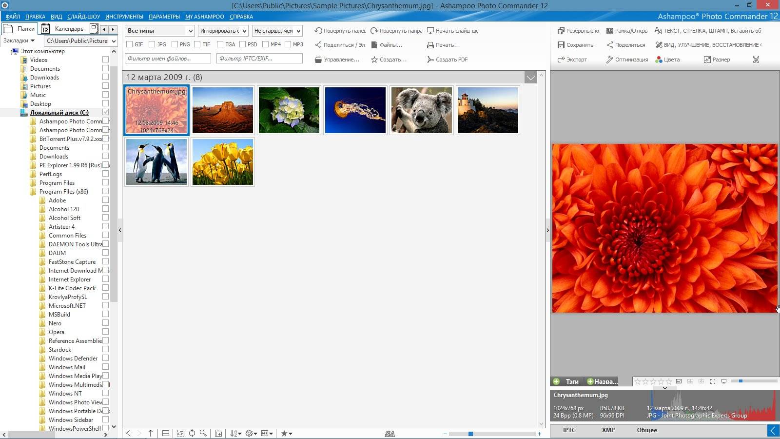 Активация Ashampoo Photo Commander 12.0.3 RePack by KpoJIuK