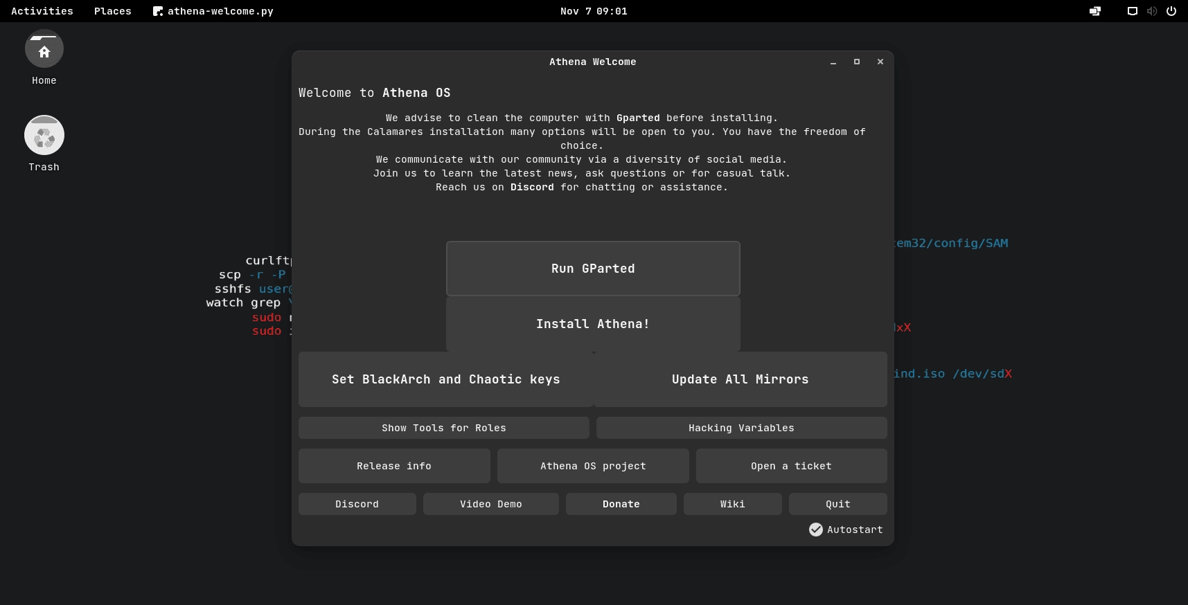 Активация Athena OS amd64 22.11.04 1xDVD