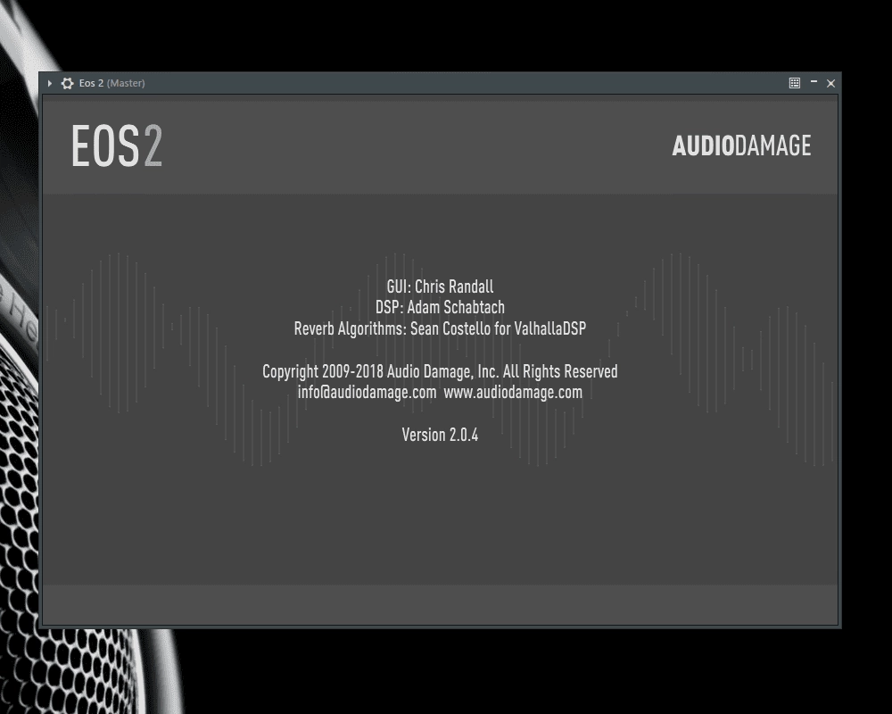 Активация Audio Damage - EOS 2 2.0.4.1 VST, VST3, AAX