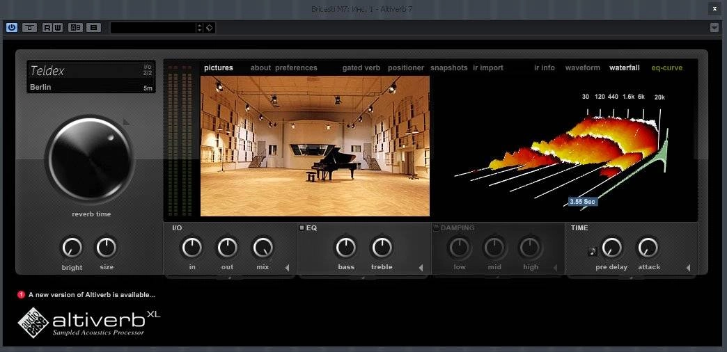 Активация Audioease - Altiverb7 XL 7.2.8 VST, AAX x86 x64 Retail