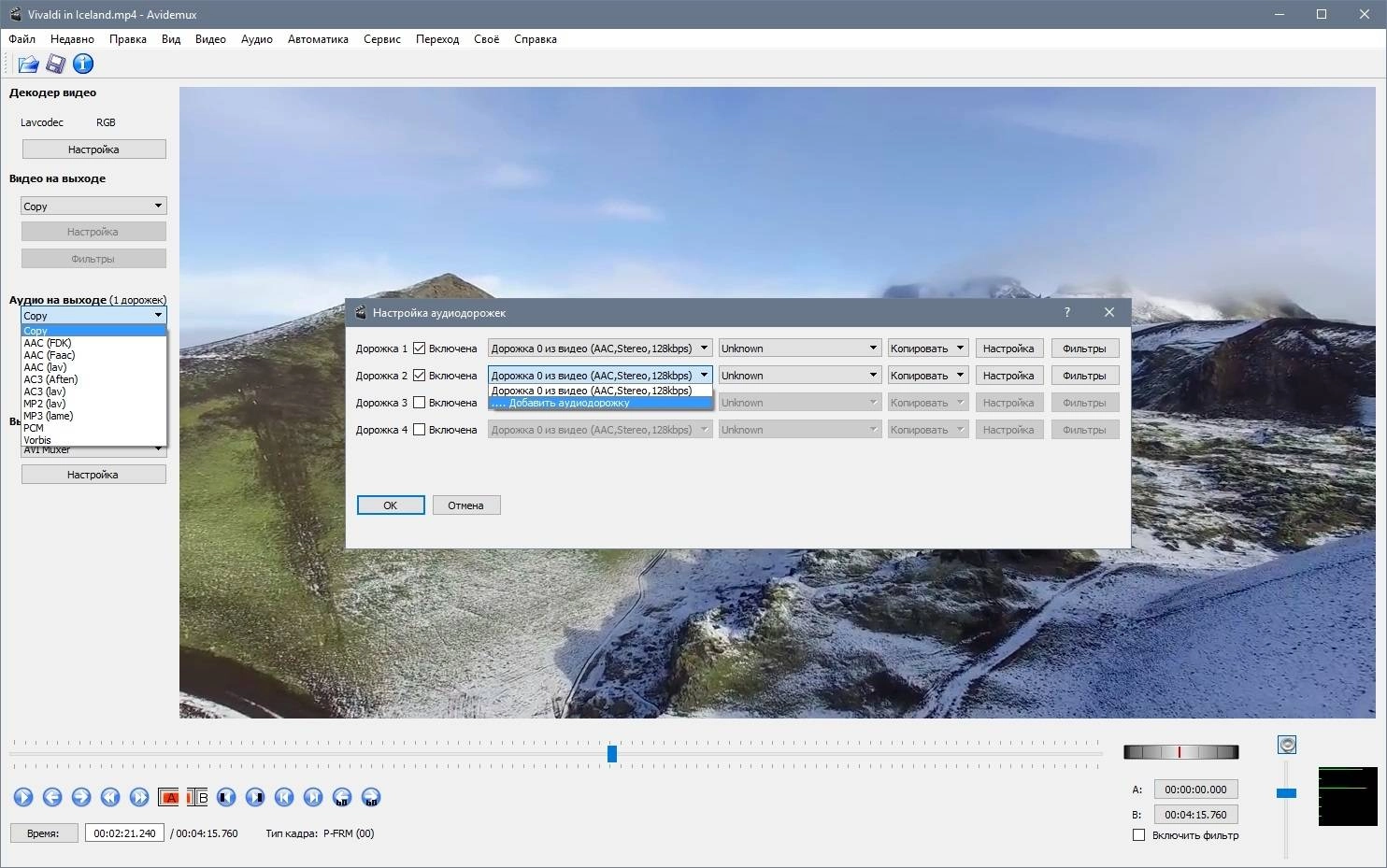 Активация Avidemux 2.6.21