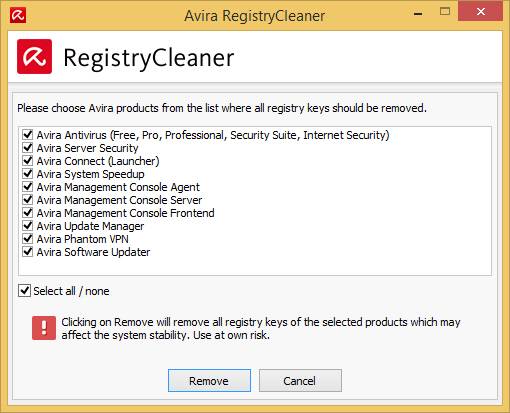 Активация Avira RegistryCleaner 2.0.2.0 DC 21.11.17