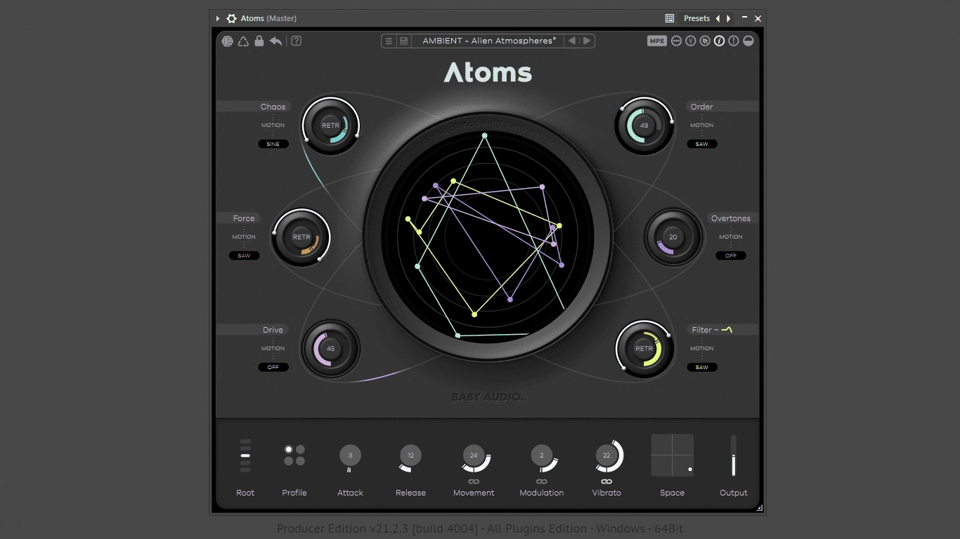 Активация BABY Audio - Atoms 1.1.0 STANDALONE, VSTi, VSTi 3, AAX En]