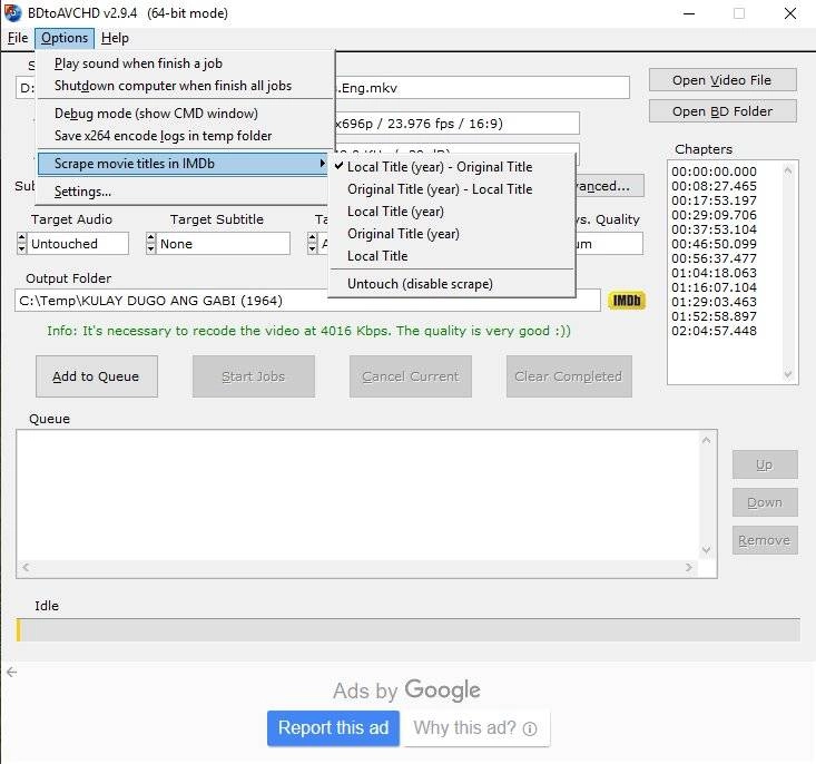 Активация BDtoAVCHD 3.1.1