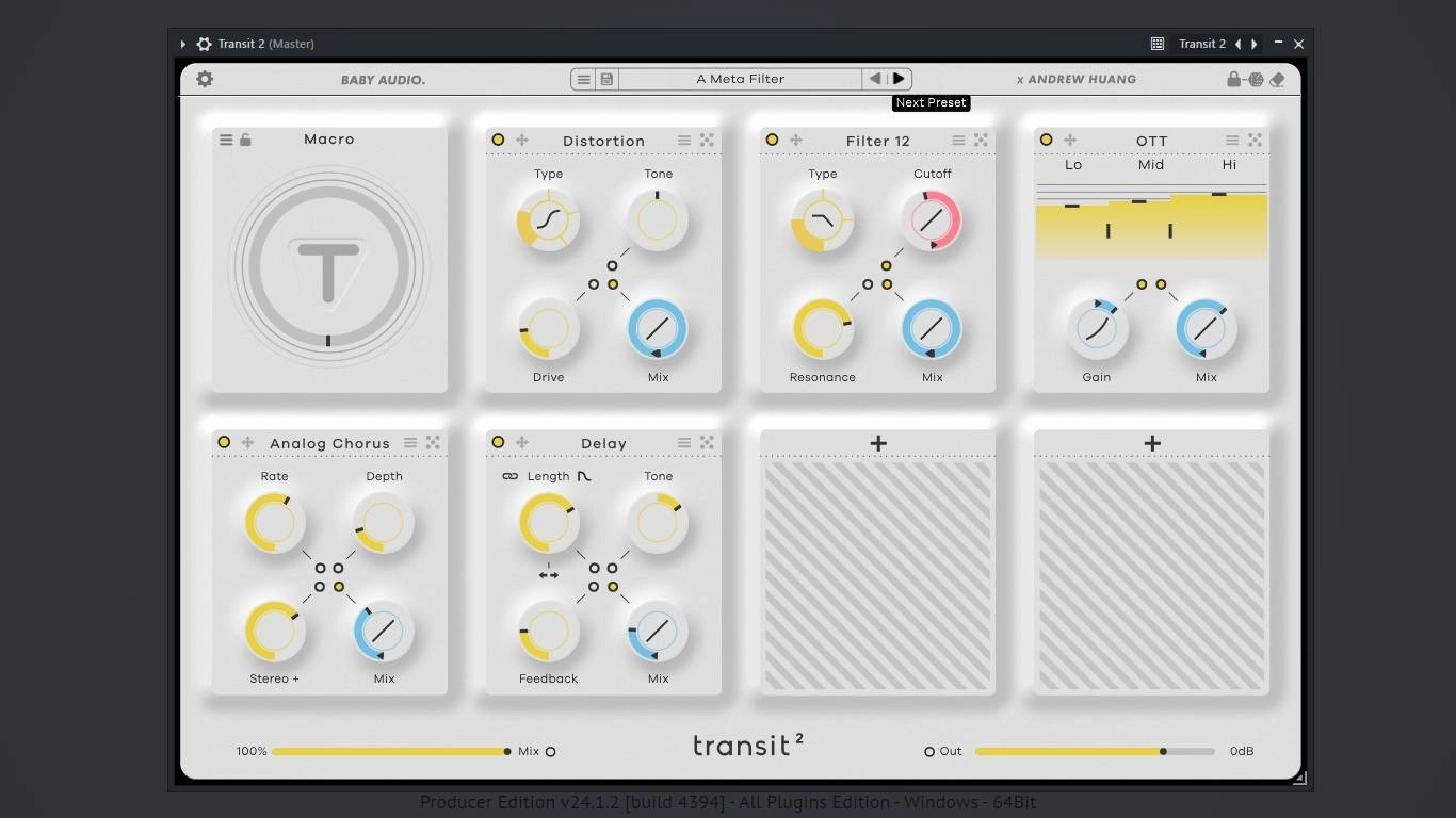 Активация Baby Audio - Transit 2 1.1.0 VST, VST 3, AAX