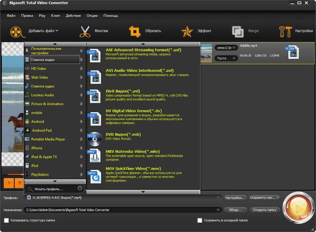 Активация Bigasoft Total Video Converter 4.3.5.5344