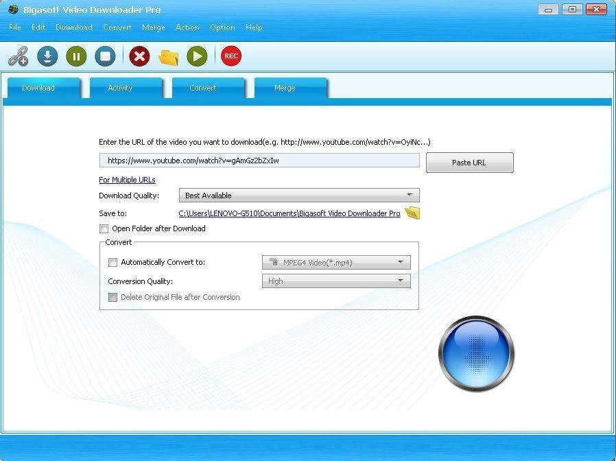 Активация Bigasoft Video Downloader Pro 3.13.7.6249