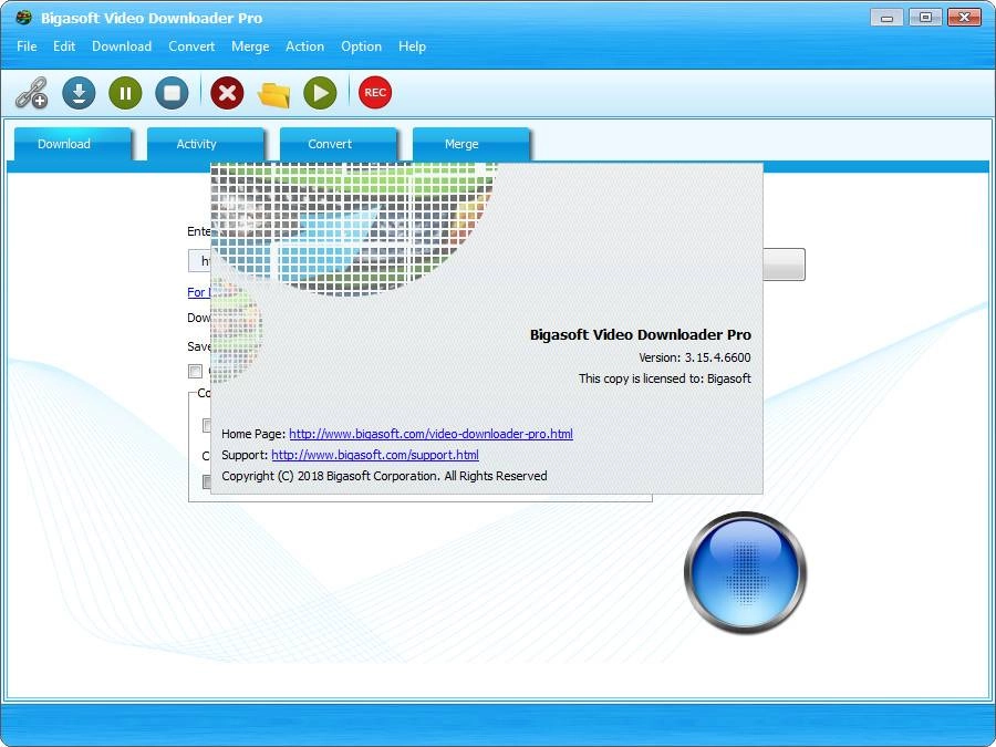 Активация Bigasoft Video Downloader Pro 3.15.4.6600 RePack by вовава