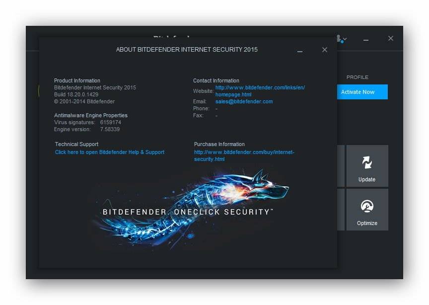 Активация Bitdefender Total Security 18.20.0.1429