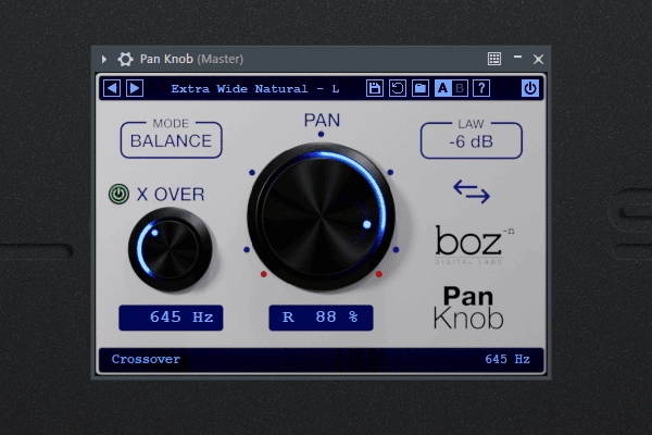 Активация Boz Digital Labs - Pan Knob 1.0.2 VST, VST3, AAX